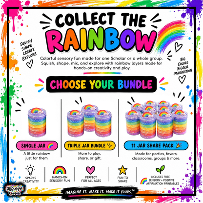 Rainbow Sensory Dough Jars